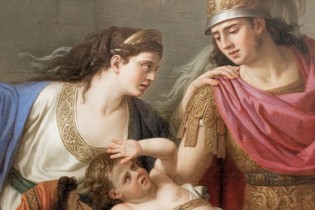 Gli addii di Ettore e Andromaca - Museo del Louvre, Parigi., dettaglio 1